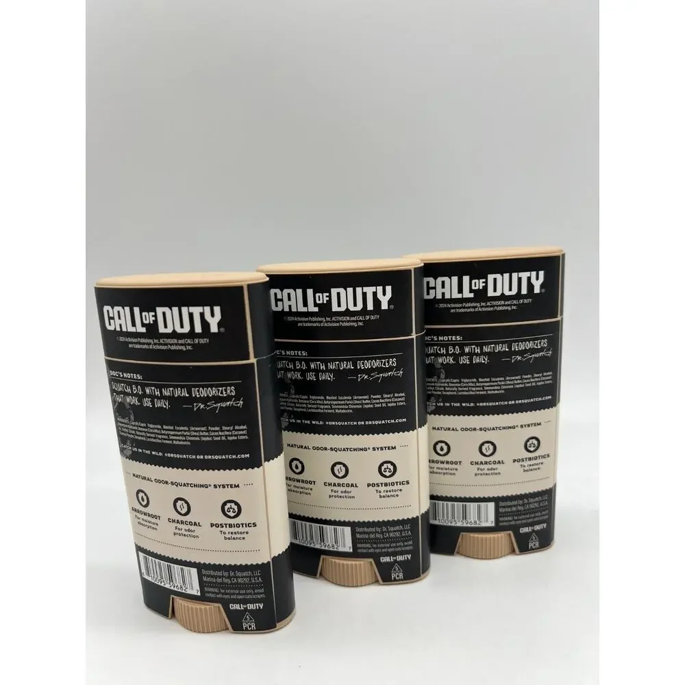 Dr Squatch Ghost Sticc Deodorant Limited Edition Call Of Duty Lot of 3